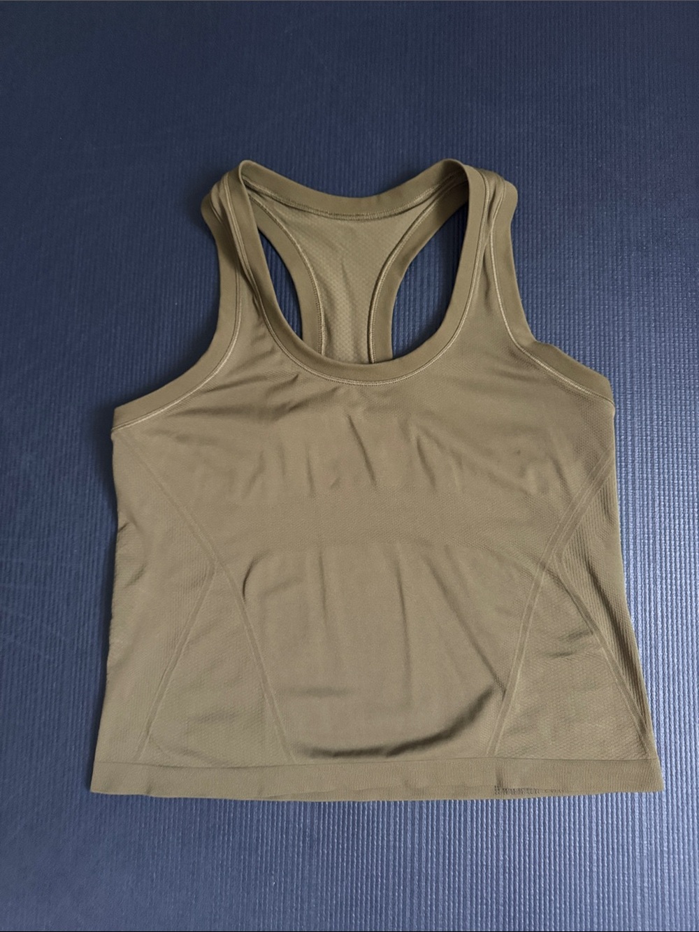 Athleta Momentum Seamless Olive Green Racerback Performance Tank